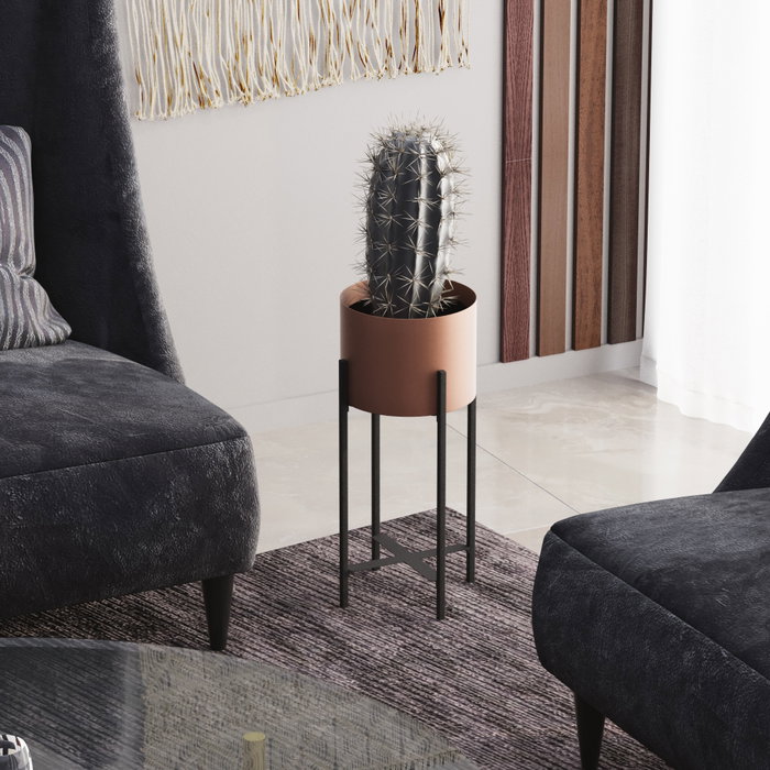Aberto Design Maceta Decorativa GED-026-B Negro y Cobre Aberto Design Maceta Decorativa GED-026-B Negro y Cobre